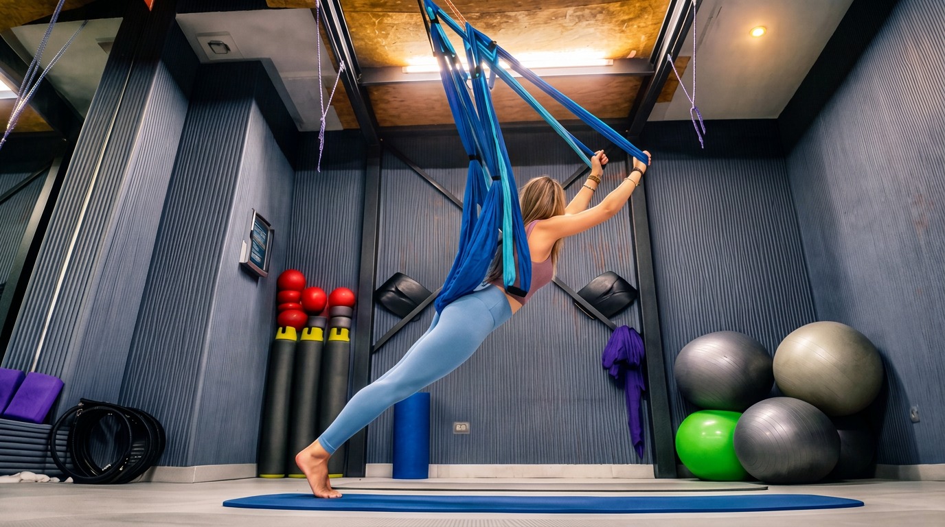 Clase de AereoPilates en M Pilates Madrid