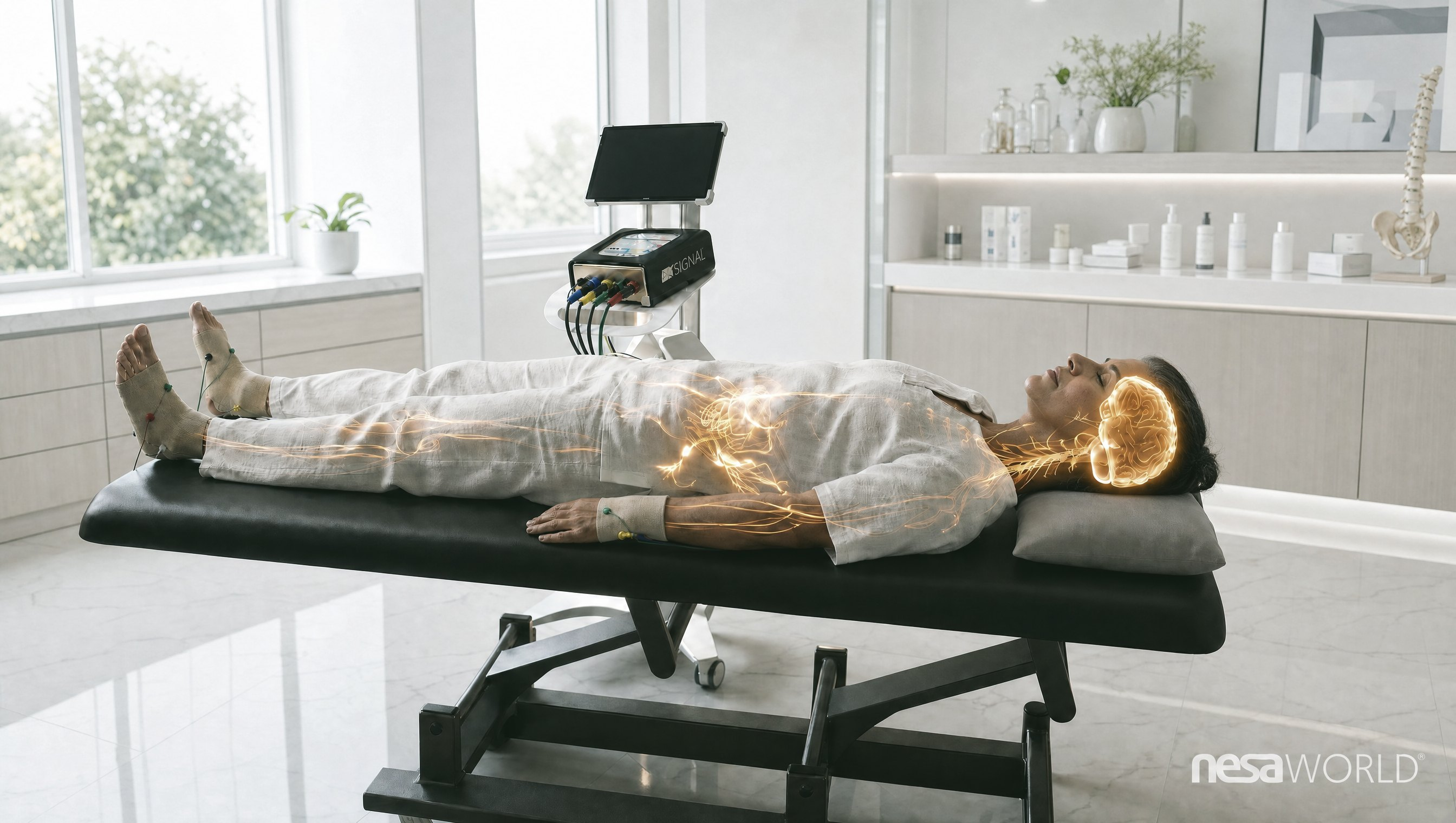 Sesión de neuromodulación NESA en M Pilates Madrid