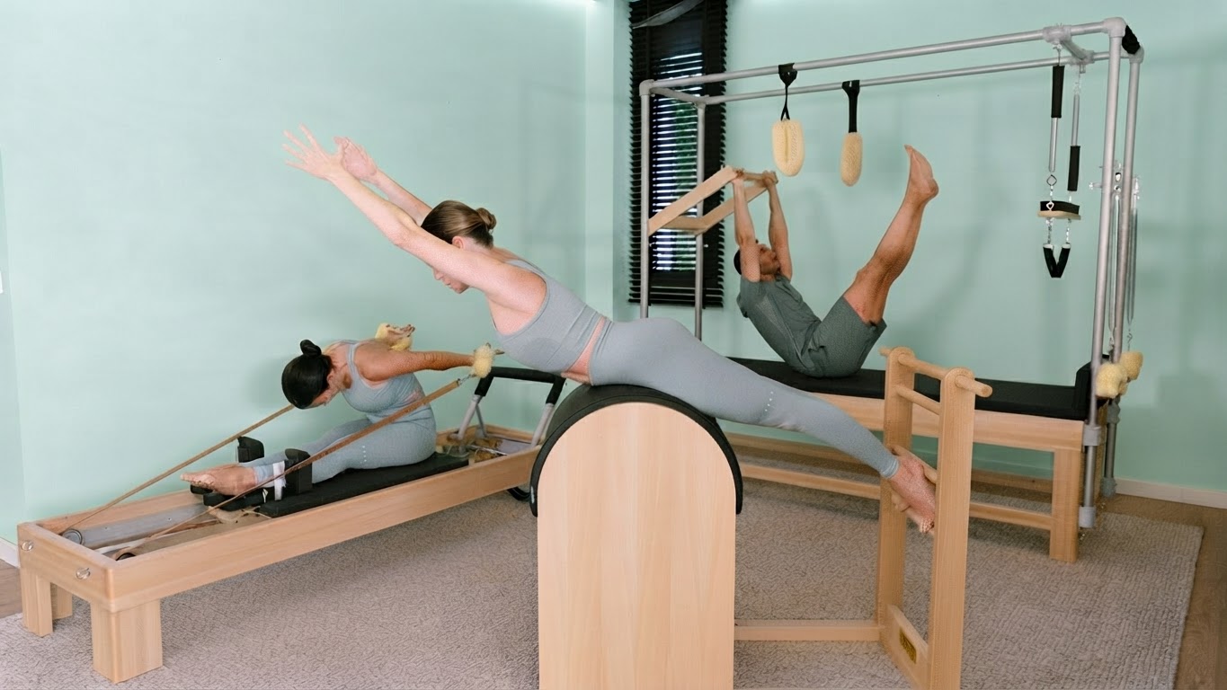 Clase de Pilates clásico con aparatos en M Pilates Madrid